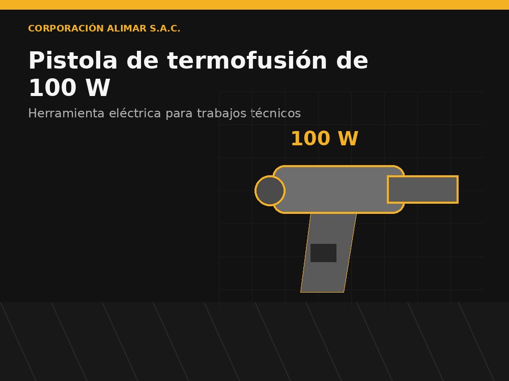 Pistola de termofusión de 100 W